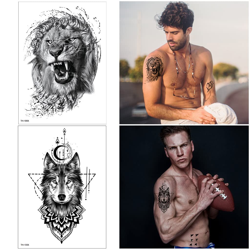 MAYCREATE 35 Sheets Black Tatto Sticker Beast Temporary Tattoos Stickers on Arm Large Tattoo Stickers Assorted Tatto Sticker for Men Body Art Tattoos Art Waterproof Temporary Tattoos Stickers MAYCREATE 35 Sheets Black Tatto Sticker Beast Temporary Tattoos Stickers on Arm Large Tattoo Stickers Assorted Tatto Sticker for Men Body Art Tattoos Art Waterproof Temporary Tattoos Stickers